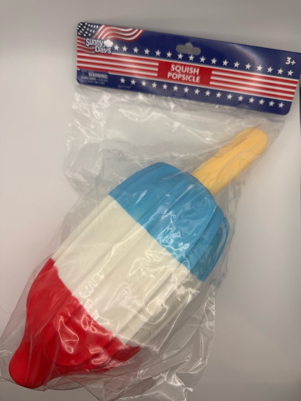 NIP Sunny Days Patriotic Squish Popsicle Toy